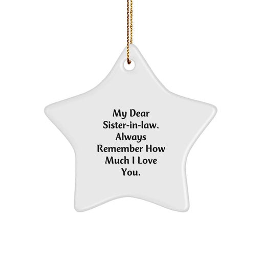 Funny Sister-in-law Gifts from Men - Star Ornament for Sister-in-law, Gifts for Sister-in-law Christmas Unique - Image 1