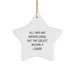 Funny Logger Gifts from Men, Gifts for Logger Friends - 'All Men Are Created Equal But The Coolest Become A Logger' Star Ornament, Christmas Unique Gifts - Image 1