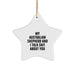 Funny Australian Shepherd Dog Christmas Star Ornament Gifts from Friends to Family - 'My Australian Shepherd And I Talk Shit About You' Funny Star Ornament - Image 1