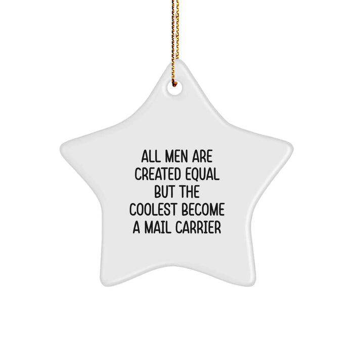 Funny Mail Carrier Gifts from Friends to Men - Star Ornament for Christmas Unique - Image 1