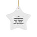 Funny Staffordshire Bull Terrier Dog Gifts from Friends for Christmas, Star Ornament with Quirky Quote - Image 1