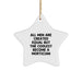Funny Mortician Gifts from Men, Gifts for Mortician Friends and Family - Star Ornament All Men Are Created Equal But The Coolest Become A Mortician, Christmas Unique Gifts - Image 1