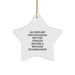 Funny Nuclear Technologist Star Ornament Gifts from Men for Christmas Unique Gifts, Inspirational Quotes, Star Shaped Decorations with Gold Cord - Image 1