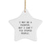 Funny Painter Gifts from Friends for Christmas - 'I May Be A Painter, But...' Star Ornament, White, 3.25" tall - Image 1