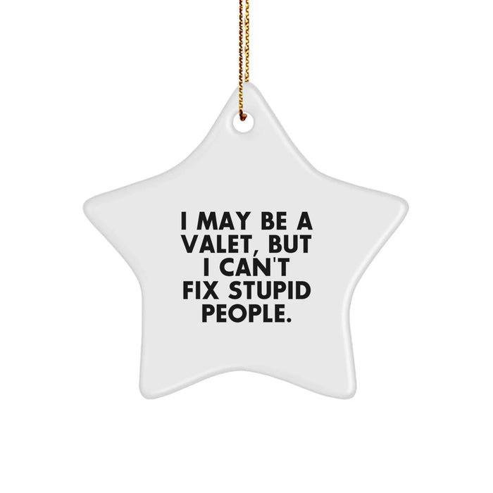 Funny Valet Star Ornament Gifts from Men for Christmas Unique Gifts - Image 1