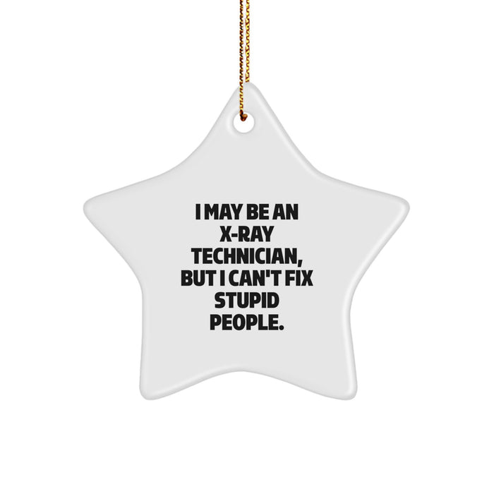 X-Ray Technician Christmas Star Ornament Funny Gift for Him from Family Friends Coworkers - Image 1