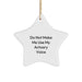 Funny Actuary Christmas Unique Gifts from Friends for Actuary Men Star Ornament - Do Not Make Me Use My Actuary Voice - White Star Shape - Image 1