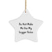 Funny Logger Gifts for Logger Men, Star Ornament, Christmas Unique Gifts from Friends - 'Do Not Make Me Use My Logger Voice' Star Shaped Decor - Image 1