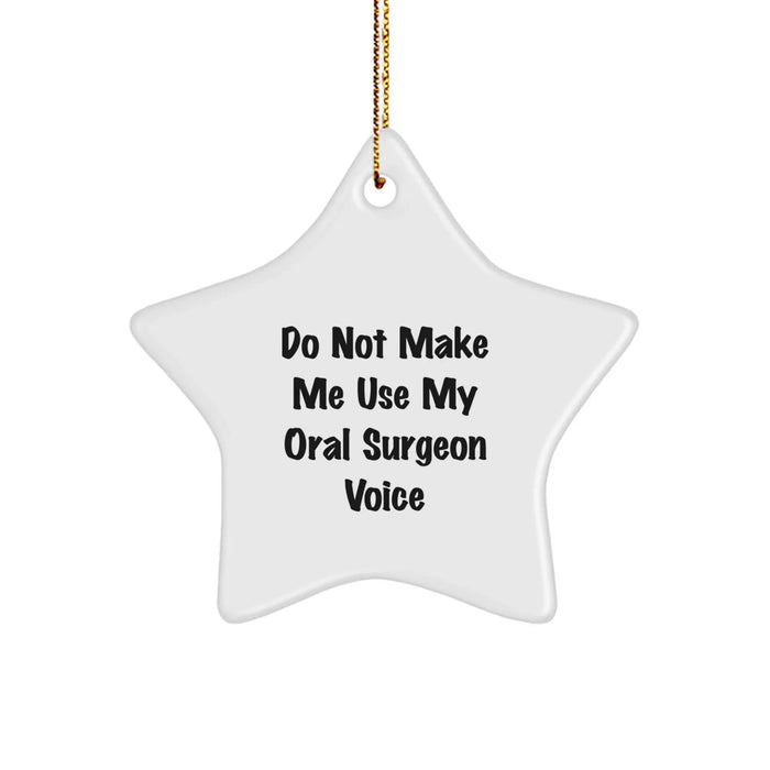 Funny Oral Surgeon Christmas Star Ornament Gifts from Men to Friend's Office Decor - Image 1