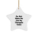 Funny Therapist Gifts from Men for Women Therapist Star Ornament with 'Do Not Make Me Use My Therapist Voice' Quote, Christmas Unique Gifts - Image 1