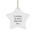 Funny Underwriter Gifts from Friends, Underwriter Star Ornament Quote, 'Do Not Make Me Use My Underwriter Voice' Christmas Unique Gifts for Underwriter, Star Shaped, White - Image 1