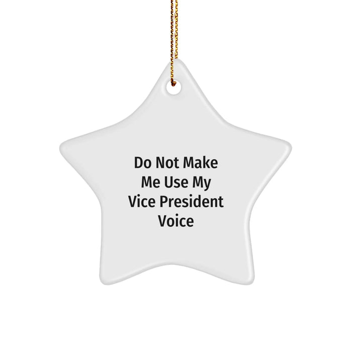 Gifts for Vice President, Funny Vice President Star Ornament, Christmas Unique Vice President Gifts from Friends - Image 1