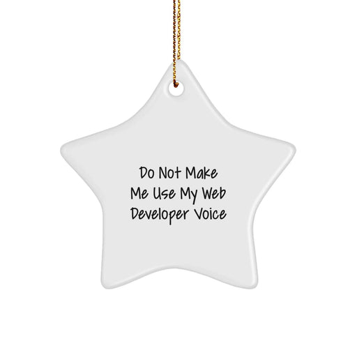 Funny Web Developer Star Ornament Gifts for Men from Friends, Web Developer Christmas Unique Decorations - Image 1