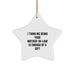 Funny Mom-in-law Christmas Unique Gifts from Men Gifts for Mom-in-law Star Ornament with I Think Me Being Your Mom-in-law Is Enough Of A Gift Quote - Image 1
