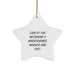 Funny, Inspirational Gifts from Family to Maintenance Worker Star Ornament with Look At You Becoming A Maintenance Worker And Shit, White Star Shaped - Image 1