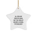 Funny School Psychologist Gifts from Men, Unique Star Ornament for School Psychologist, Inspirational Quote for Christmas - Image 1