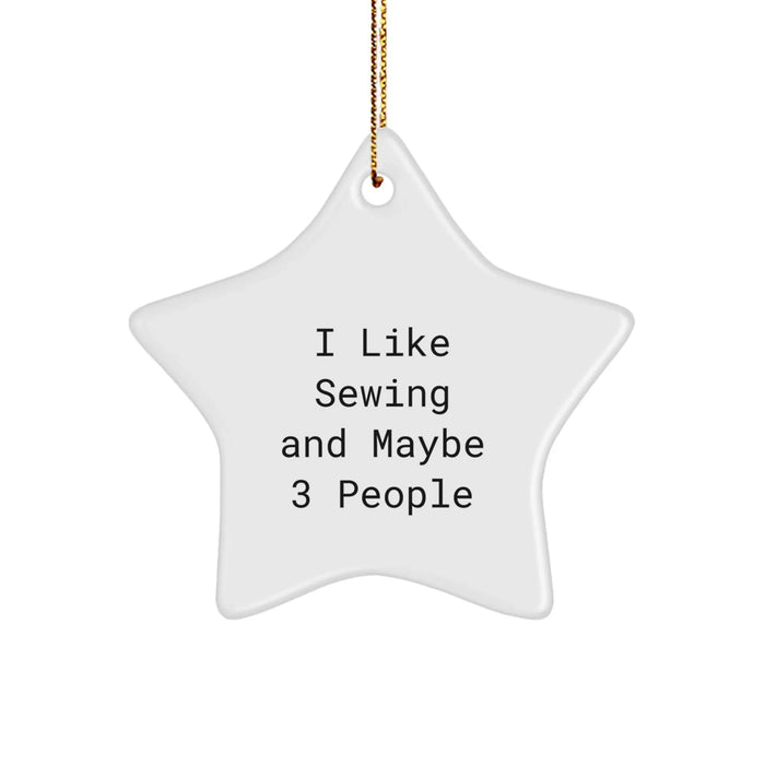 Funny Sewing Star Ornament Gifts from Friends, Sewing Enthusiasts, Coworkers and Family, for Sewing Lovers and Hobbyists, Christmas Unique Gifts - Image 1