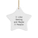 Funny Sewing Star Ornament Gifts from Friends, Sewing Enthusiasts, Coworkers and Family, for Sewing Lovers and Hobbyists, Christmas Unique Gifts - Image 1