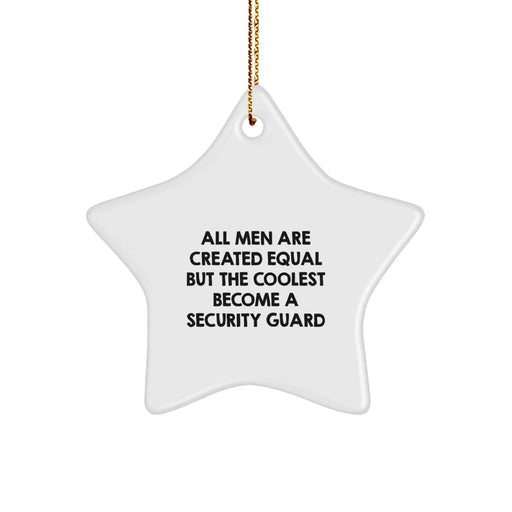 Funny Security Guard Star Ornament Gifts from Men to Friends and Family, Christmas Unique Decorations - Image 1