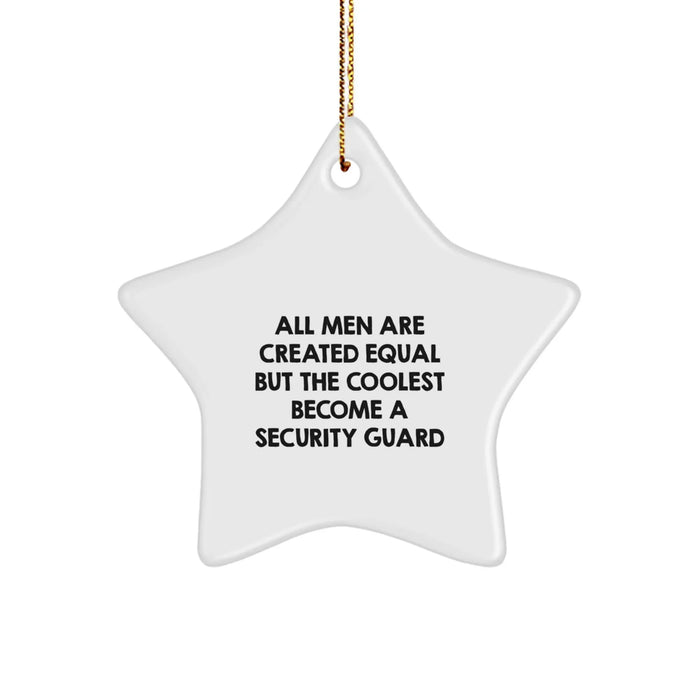 Funny Security Guard Star Ornament Gifts from Men to Friends and Family, Christmas Unique Decorations - Image 1