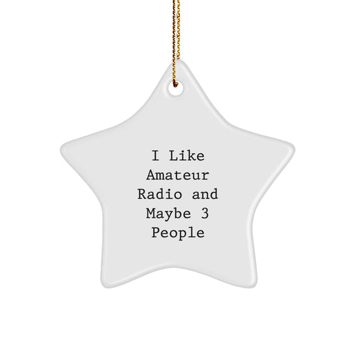 Amateur Radio Gifts for Friends, Funny Star Ornament from Family, Unique Christmas Decorations - Image 1