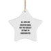 Funny Underwriter Gifts, Star Ornament for Christmas - 'All Men Are Created Equal But The Coolest Become An Underwriter' - Gifts from Men for Underwriters - Image 1