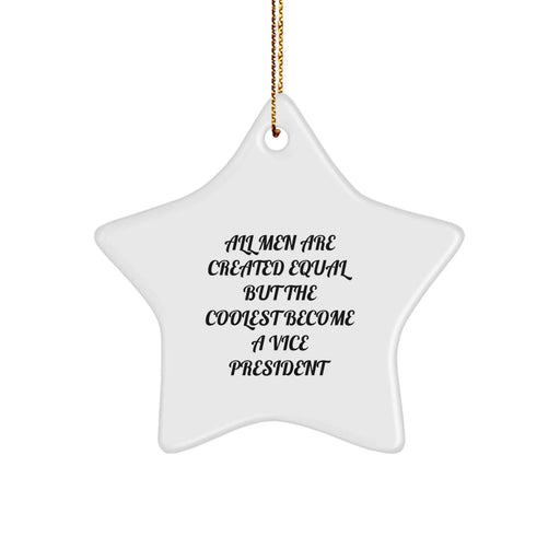 Funny Vice President Star Ornament Gifts from Men for Friends - Christmas Unique Gifts - Inspirational Quote Star Ornaments for Vice President - Image 1