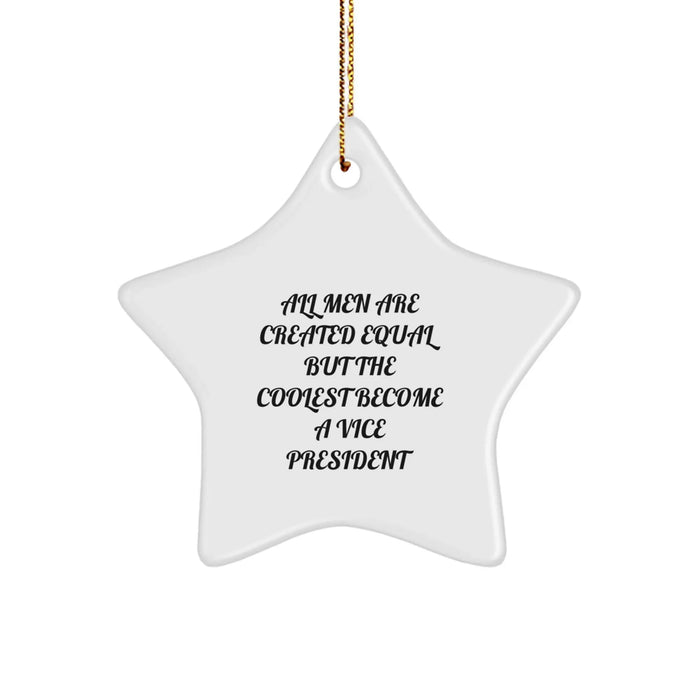 Funny Vice President Star Ornament Gifts from Men for Friends - Christmas Unique Gifts - Inspirational Quote Star Ornaments for Vice President - Image 1