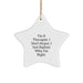 Funny Therapist Star Ornament Gifts from Men to Therapist Friends - I'm A Therapist. I Don't Argue. I Just Explain Why I'm Right. White Star Shaped Christmas Unique Gifts - Image 1