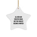 Funny Writer Gifts from Men to Friends for Christmas - Star Ornament with 'All Men Are Created Equal But The Coolest Become A Writer' Quote - Image 1