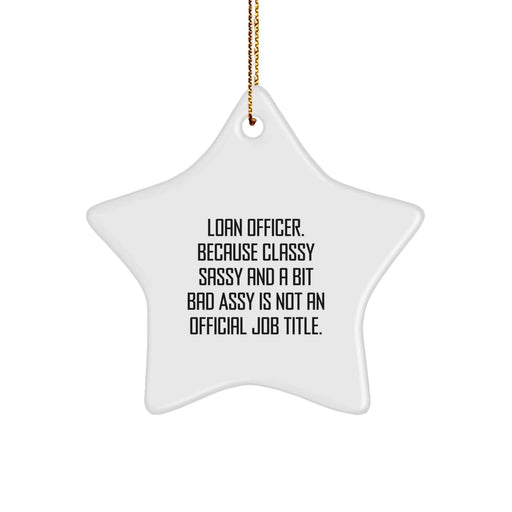 Funny Loan Officer Gifts, Star Ornament for Loan Officer Friends, Christmas Unique Gifts from Men to Loan Officer - Image 1