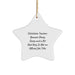 Funny Substitute Teacher Star Ornament for Christmas Unique Gifts from Friends, Coworkers, Family - 'Classy Sassy And A Bit Fearlessy' - Image 1