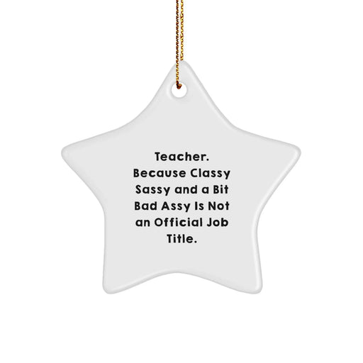 Funny Teacher Star Ornament Gifts from Friends for Christmas Unique Decoration - Image 1