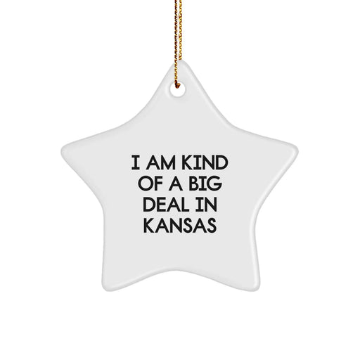 Funny Kansas Star Ornament, I Am Kind Of A Prime Selection In Kansas, Gifts from Women to Friends, Kansas Unique Christmas Unique Gifts for Family - Image 1