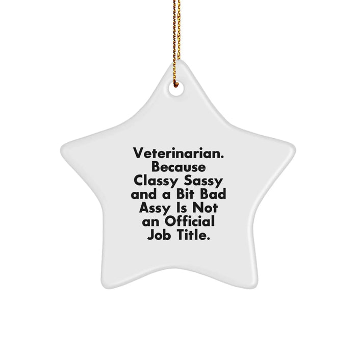 Funny Veterinarian Star Ornament Gifts from Men to Friends for Christmas Unique Decorations - Image 1