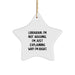 Funny Librarian Gifts from Friends, Christmas Unique Gifts for Librarians, Star Ornament Quote 'I'm Not Arguing. I'm Just Explaining Why I'm Right.' - Image 1