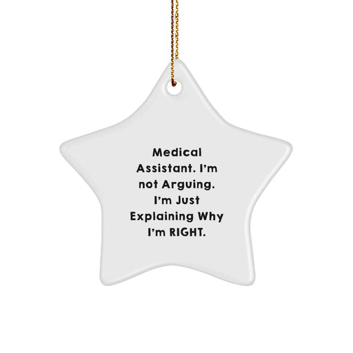 Funny Medical Assistant Gifts for Men - Star Ornament Christmas Unique Gifts from Friends - Image 1