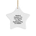 Funny Medical Assistant Gifts from Friends, Star Ornament for Medical Assistant, 'I'm Not Arguing, I'm Just Explaining Why I'm Right' Christmas Decorations - Image 1