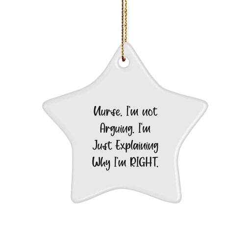 Funny Nurse Gifts from Friends Star Ornament, Star Shaped Nurse Decoration, Christmas Unique Gifts for Nurse - Image 1