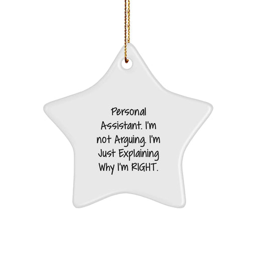 Funny Personal Assistant Gifts for Men Friends Coworkers Star Ornament Christmas Unique Decorations from Friends - Image 1
