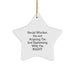 Funny Social Worker Christmas Star Ornament Gifts from Friends, Coworkers, Family for Social Worker - Image 1