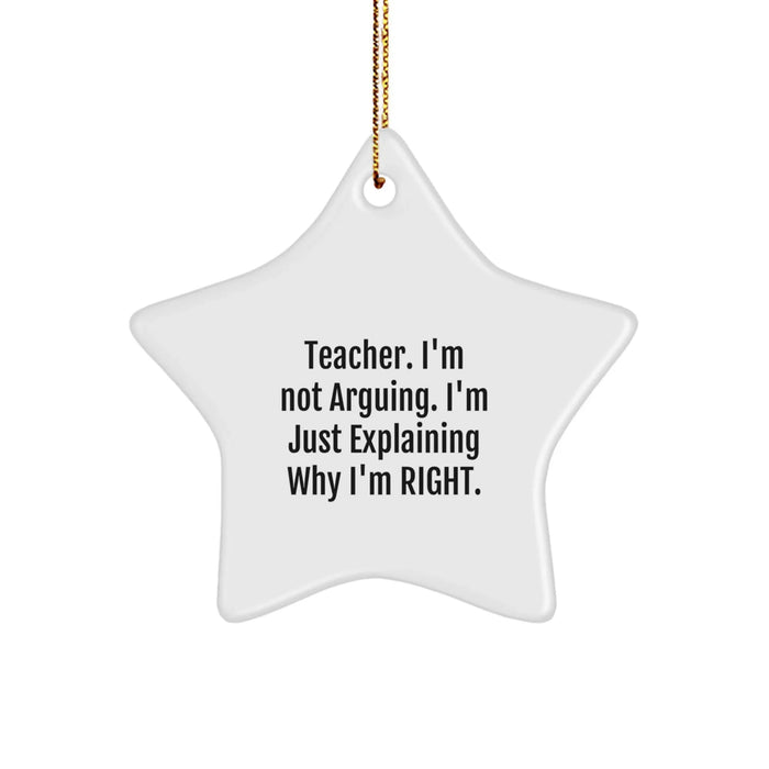 Funny Teacher Star Ornament Gifts from Men to Teachers for Christmas Unique - Image 1
