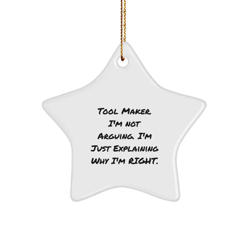 Funny Tool Maker Star Ornament for Christmas Unique Gifts from Friends Men to Tool Makers - Image 1