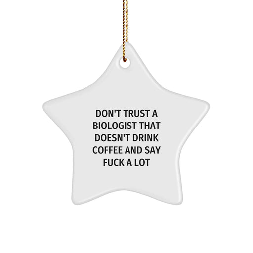 Funny Biologist Star Ornament Gifts from Friends for a Christmas Unique Gift - Image 1