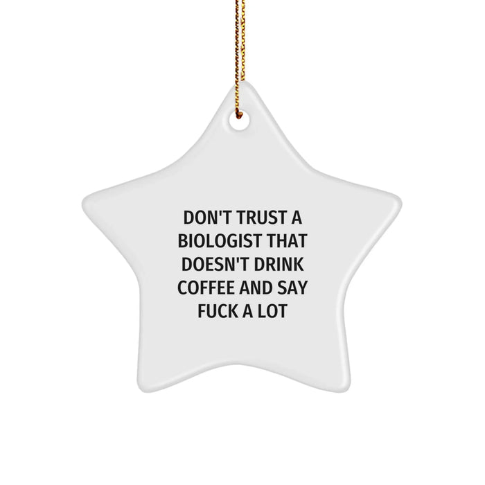 Funny Biologist Star Ornament Gifts from Friends for a Christmas Unique Gift - Image 1