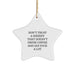 Funny Sheriff Gifts for Men, Sheriff Star Ornament with Don't Trust A Sheriff That Doesn't Drink Coffee And Say F--k A Lot Quote, Christmas Unique Gifts from Friends - Image 1