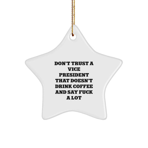 Fun Vice President Star Ornament Gifts from Friends for Vice President Men Funny Christmas Unique Present - Image 1