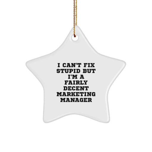 Funny Marketing Manager Star Ornament Gifts from Friends to Marketing Manager Colleagues - Image 1