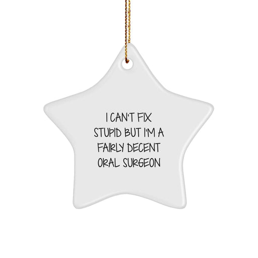 Funny Oral Surgeon Star Ornament Gifts for Men from Coworkers, Unique Christmas Memorable Present Ideas - Image 1