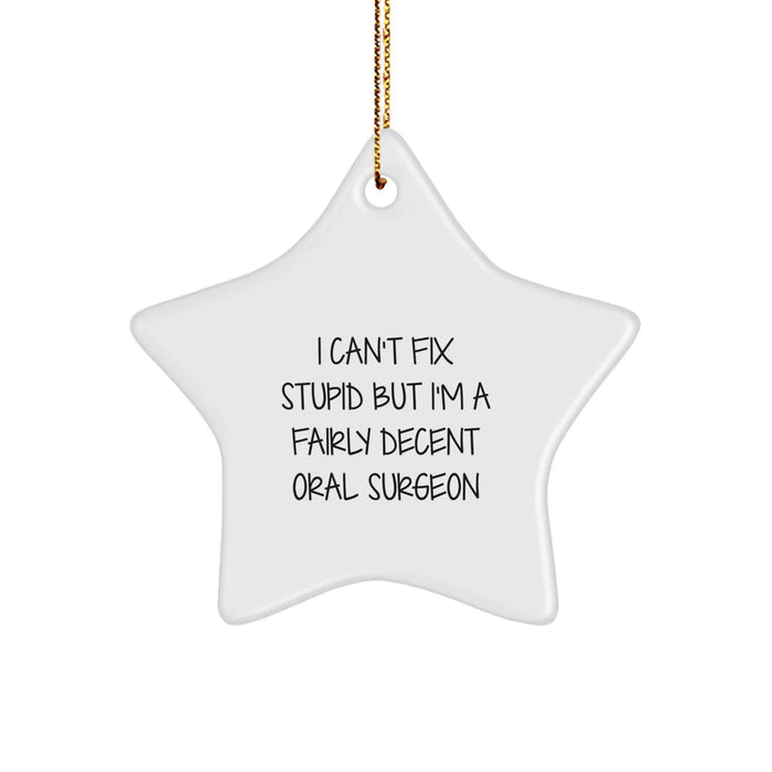 Funny Oral Surgeon Star Ornament Gifts for Men from Coworkers, Unique Christmas Memorable Present Ideas - Image 1